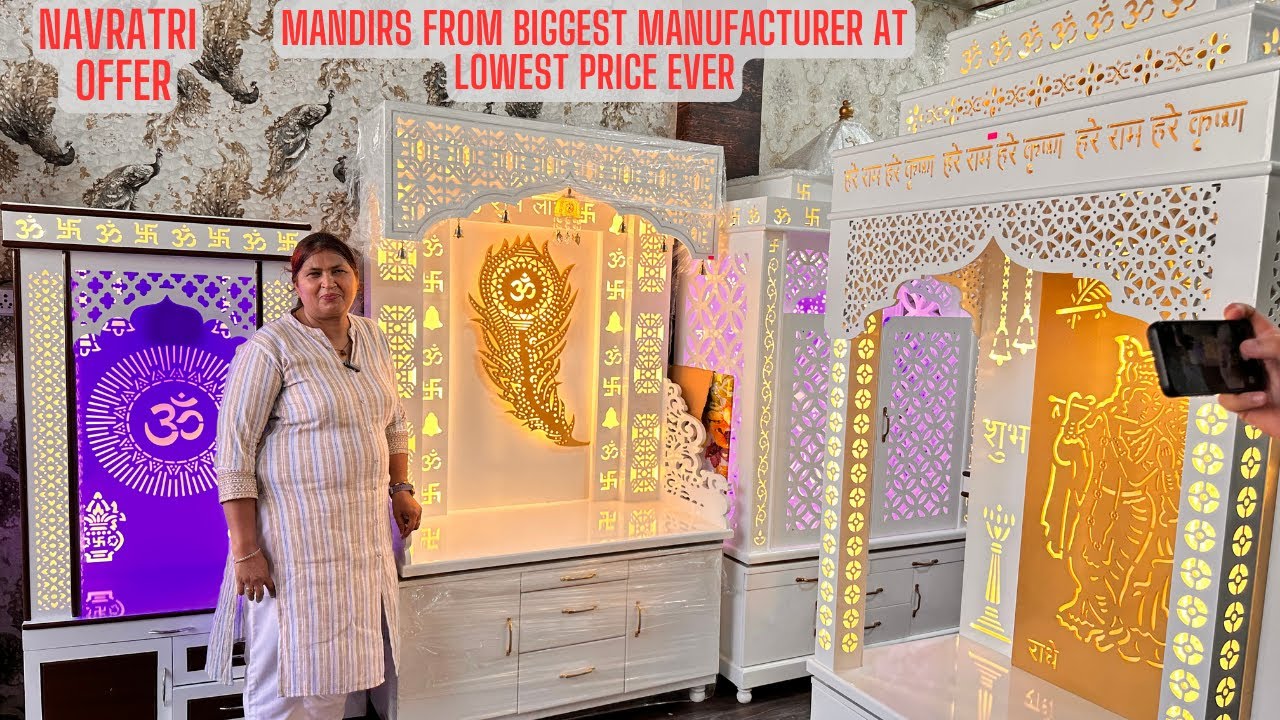 Wooden Mandirs and Corian Temples at Lowest Price From Biggest Manufacturer | Mandir Market in Delhi