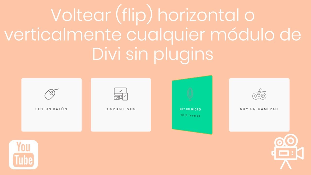 voltear 3d cualquier modulo Divi