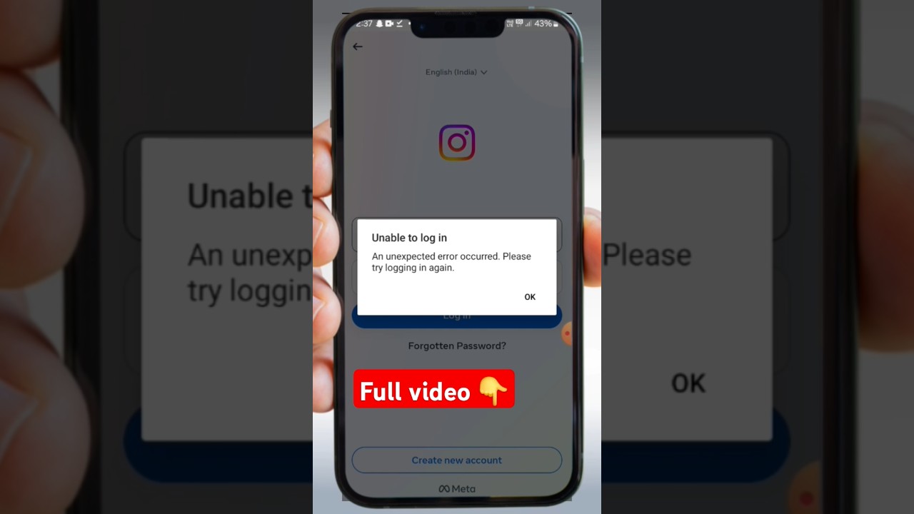 How To Fix Instagram Login Error 2025 || Fix Instagram Incorrect Password Problem Solved in hindi