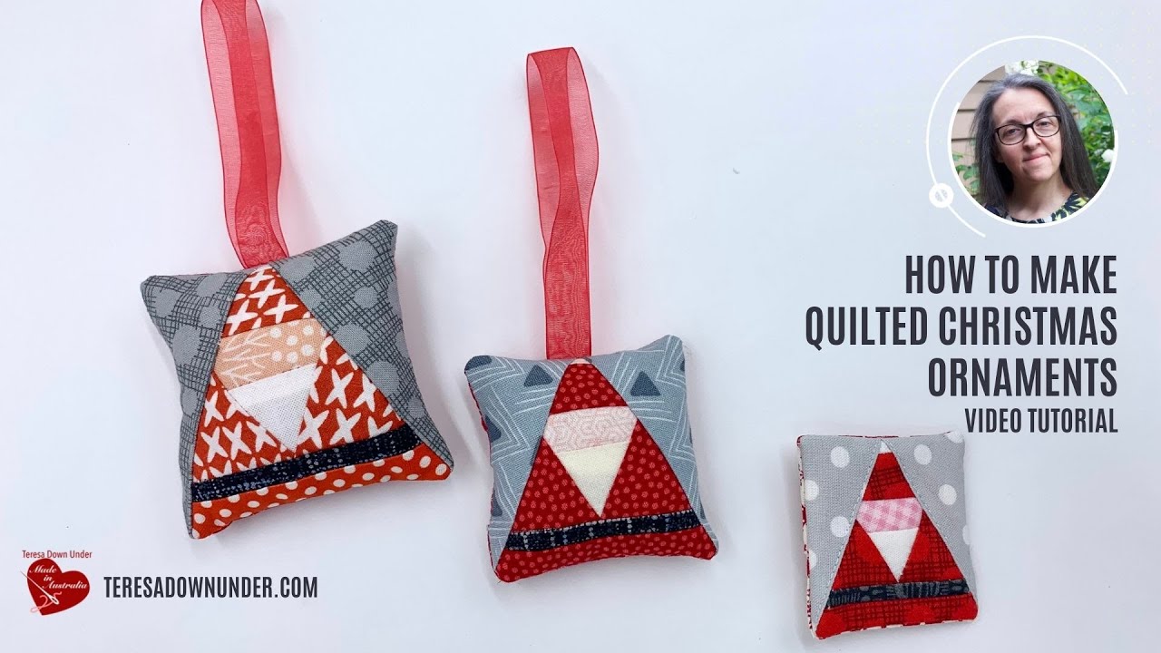 Make quilted Christmas ornaments - promo video