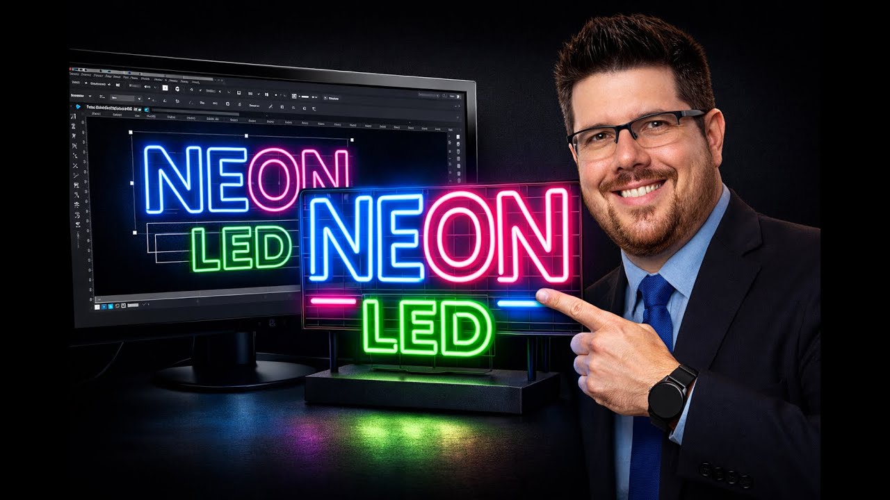 Neon LED Profissional no CorelDraw (Passo a Passo do Arquivo à Precificação)