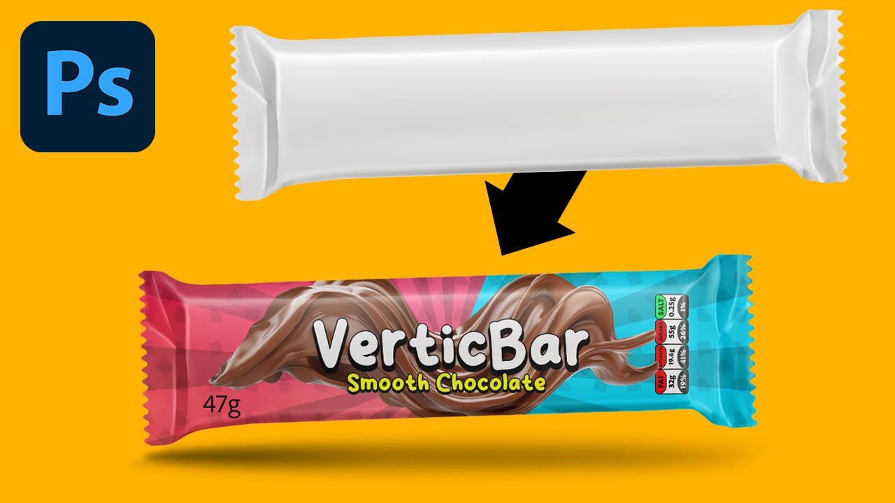 How To Create a Chocolate Bar Mockup Template in Photoshop | Tutorial