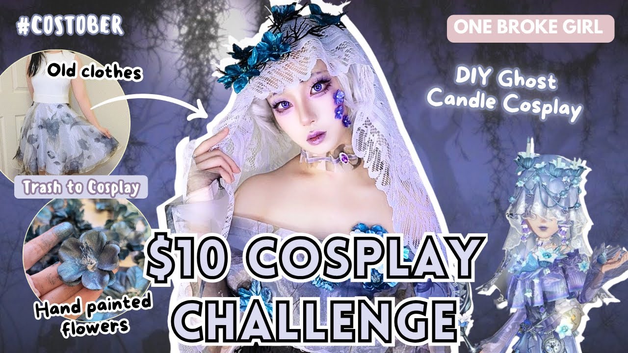 $10 Halloween Cosplay Challenge 👗👻 One Broke Girl Becomes Entomologist🕯️🐞Old Clothes into Cosplay♻️