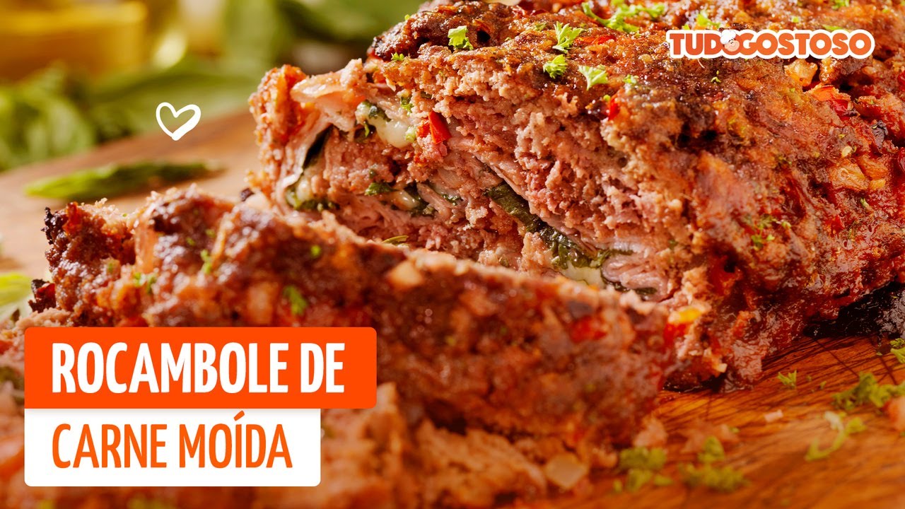 Rocambole de carne moída - Tudo Gostoso