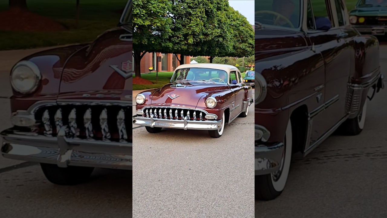 1953 DeSoto Firedome Classic Car Drive By Engine Sound Troy Traffic Jam Car Show 2025