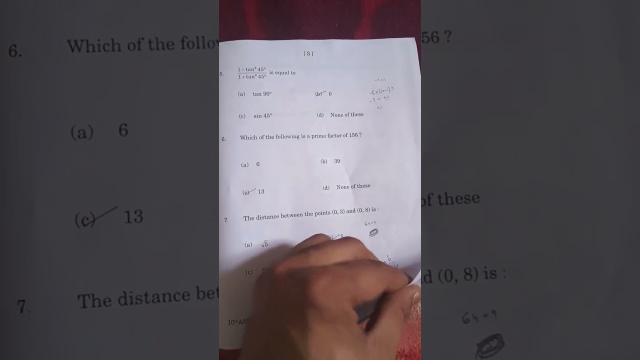Class 10 mathematics paper