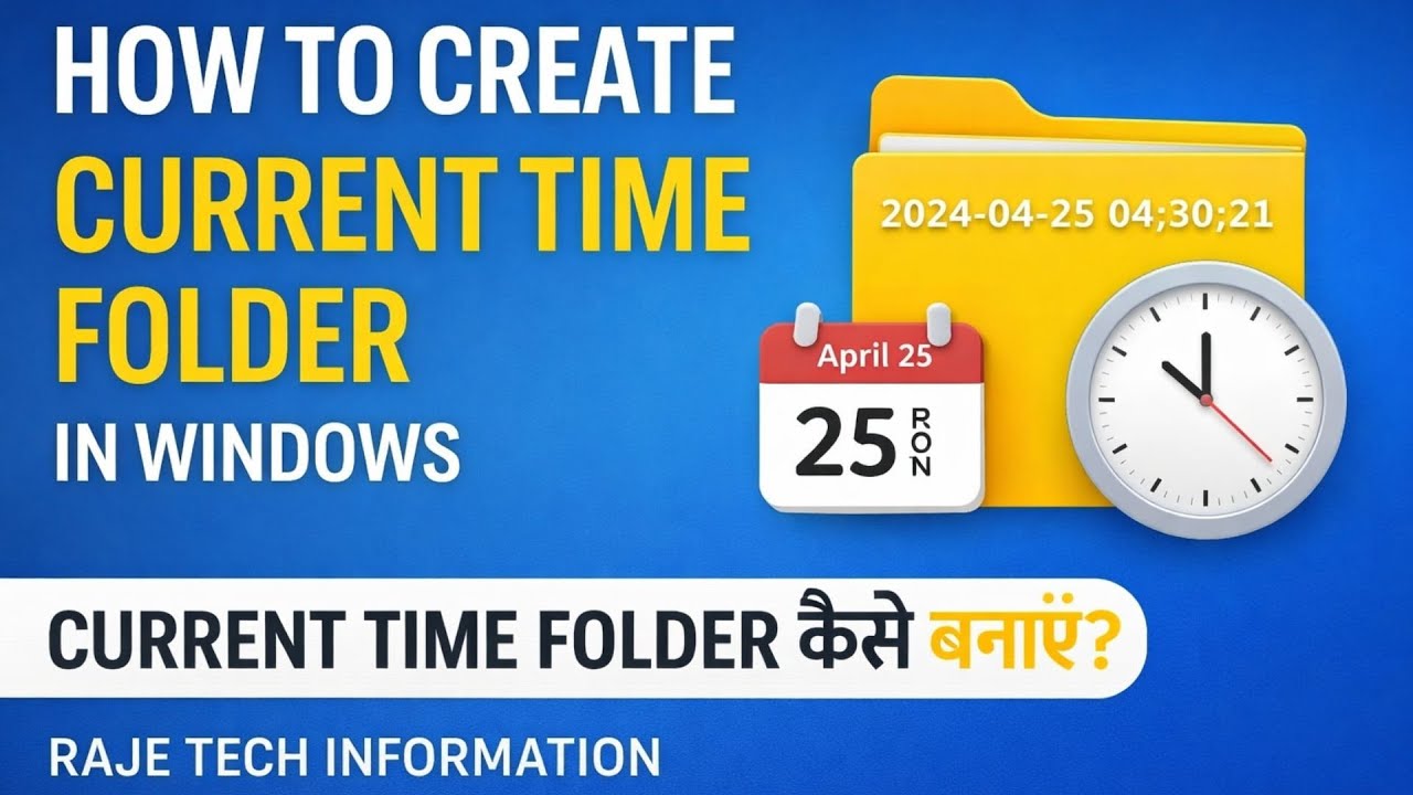How to Create Current Time Folder in Your PC & Laptop | Time & Date Folder Automatically