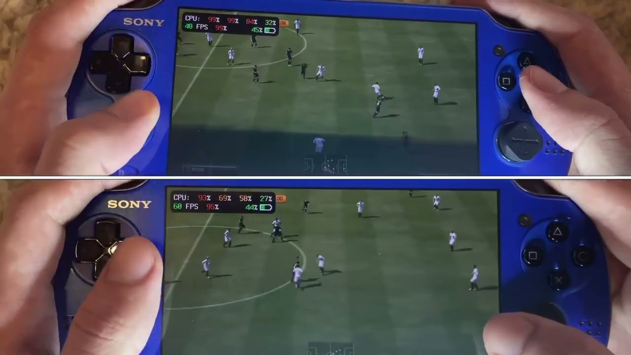 PS Vita Fifa 14 Performance Showcase 60 FPS | Regular vs. Overclocked #shorts