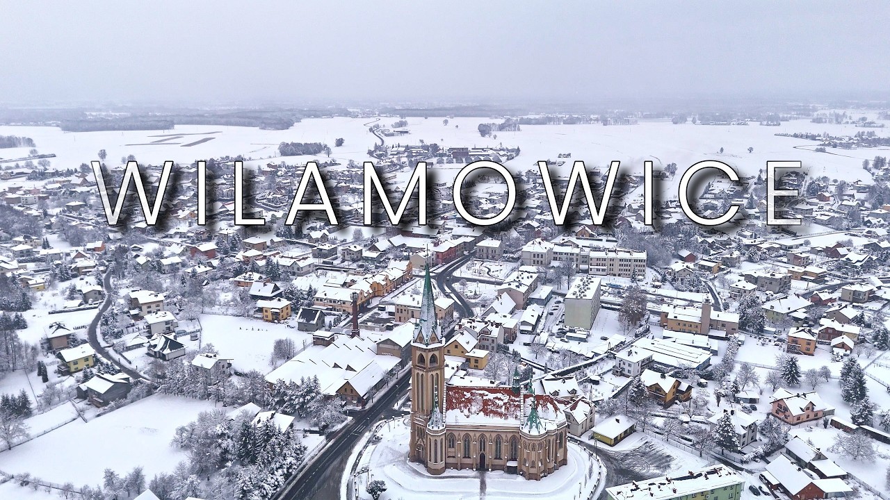 Wilamowice zimą | Der wynter y Wymyso&uuml; | Winter in Wilamowice - 4K drone footage