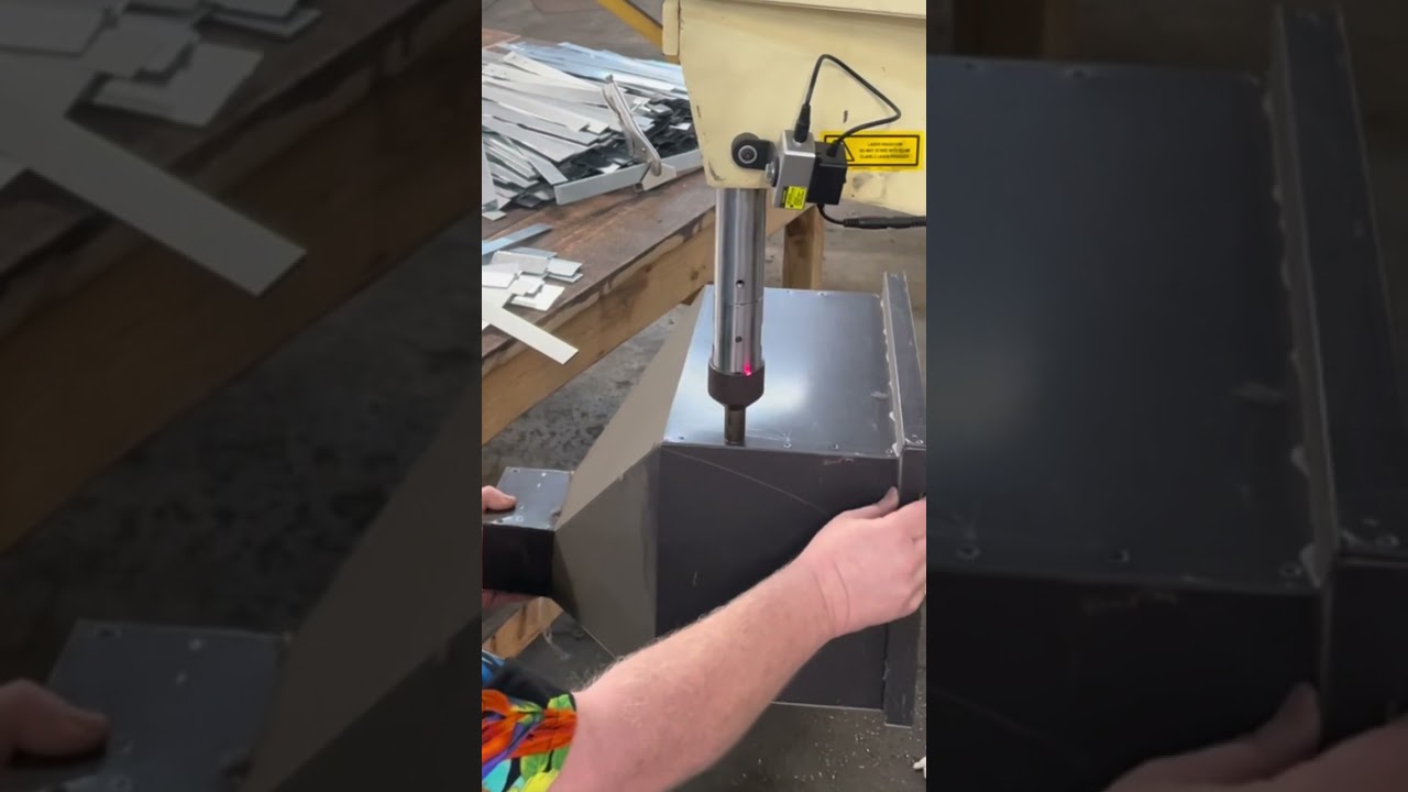 Norlok Clinching Machine for Conductor Head fabrication in Architectural Metal Roofing