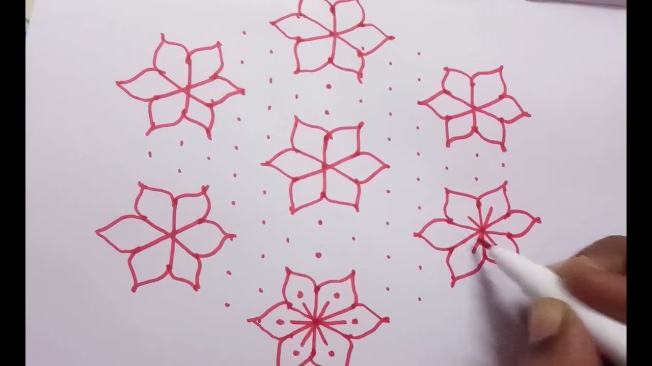 🎇Diwali kolam🌺Flower kolam in different style 🌺 #trending #viral#art 