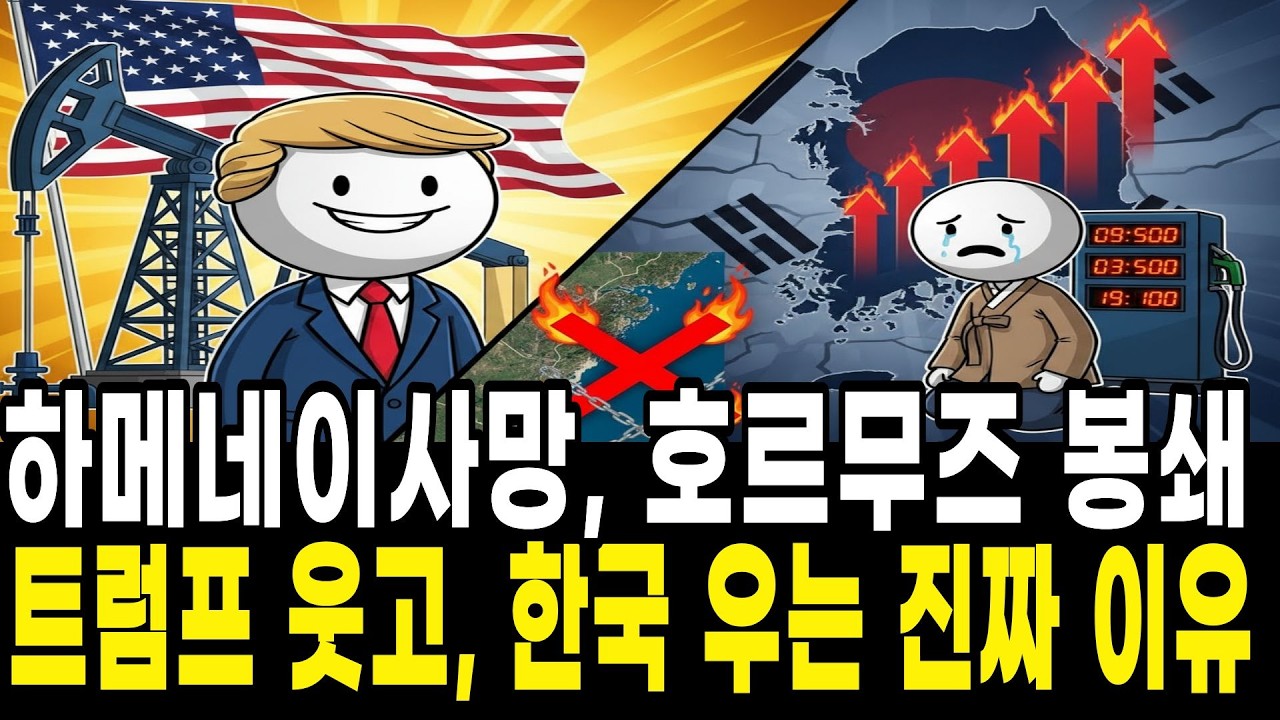 하메네이 사망, 호르무즈 봉쇄..트럼프가 웃고 한국이 우는 진짜 이유
