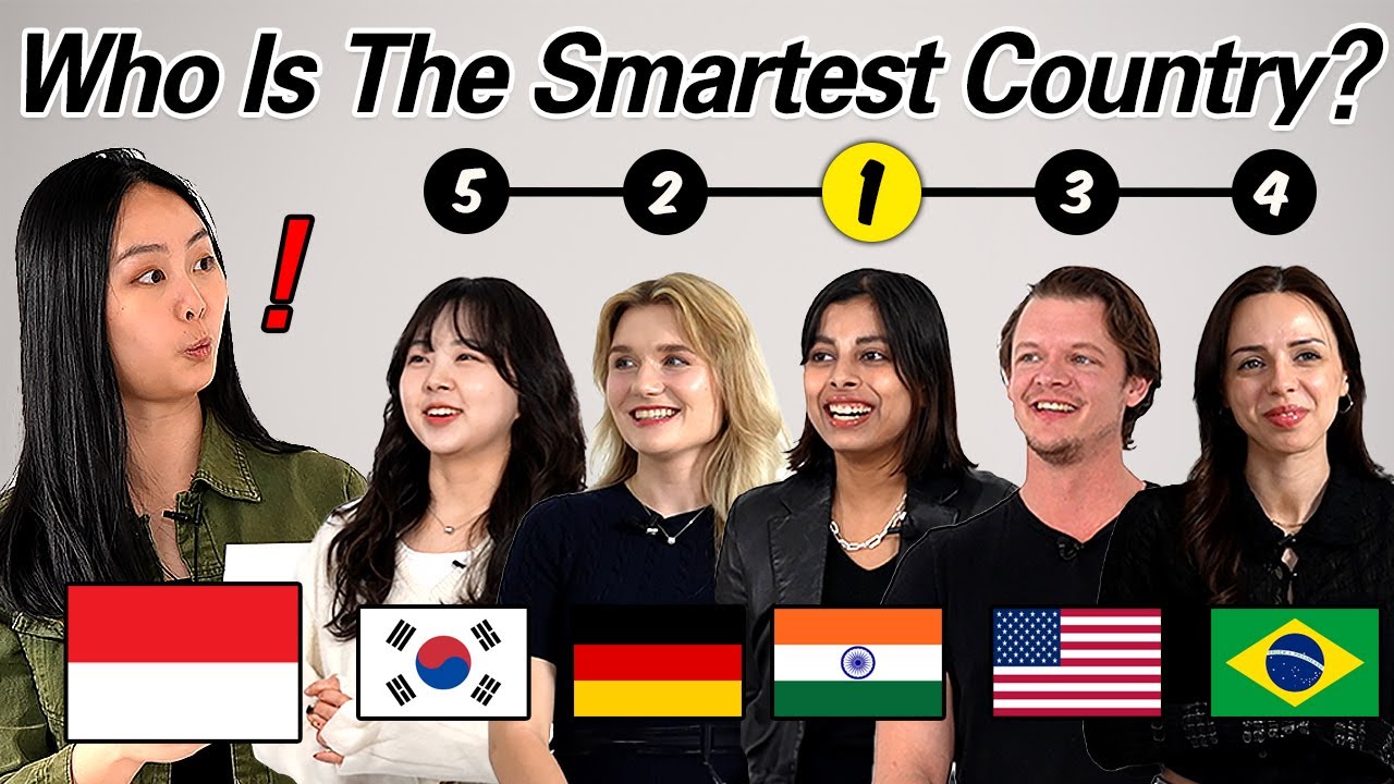 Who Is The Smartest Country?  l India, Brazil, Germany, USA, Korea