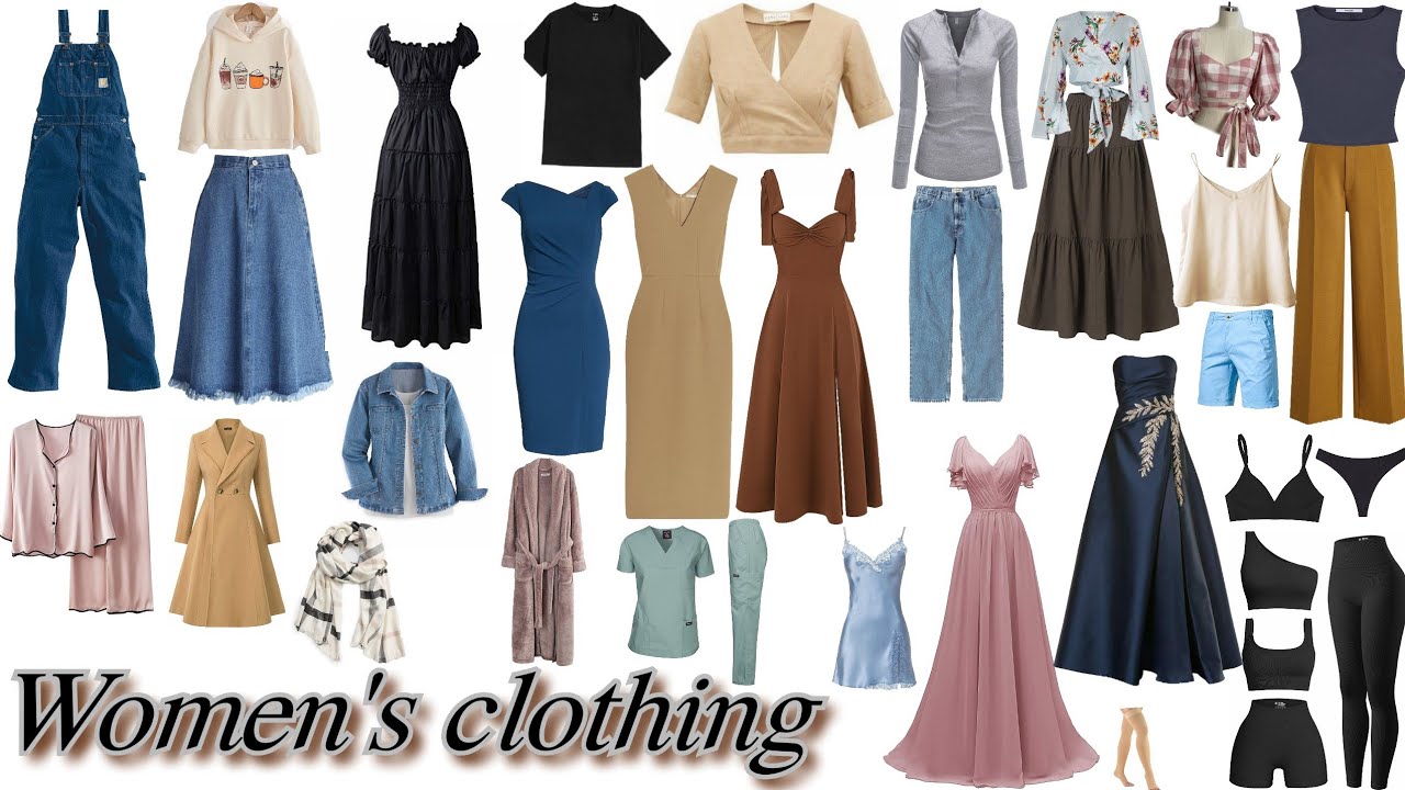 Learn Name of Women's  Clothing | All Categories of women clothing | Women's Clothes Vocabulary |