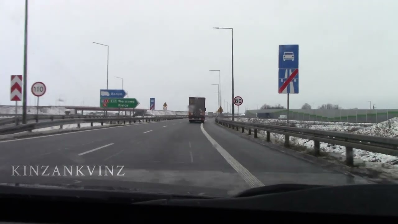 Driving north to Warszawa around Piotrków Trybunalski