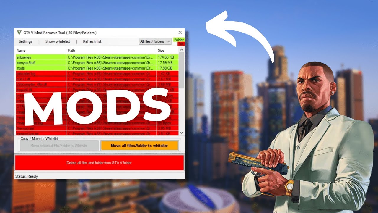 COMO REMOVER TODOS OS MODS DO SEU GTA 5 DE FORMA FÁCIL! GTA V Mod Remove Tool