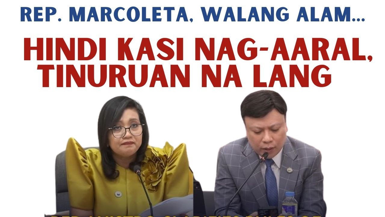 REP. MARCOLETA, BAKIT TINURUAN PA NI REP. LUISTRO?