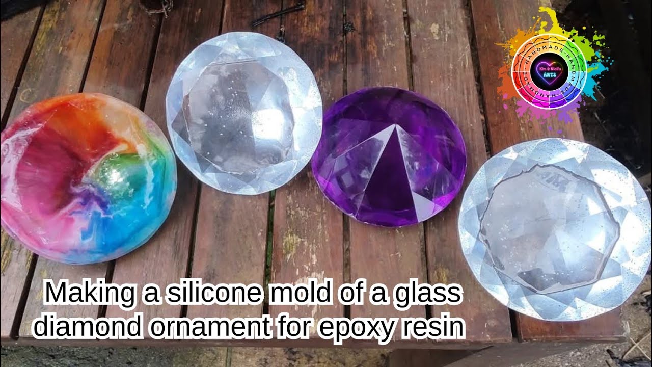 18. Holographic Silicone Mold For Epoxy Resin Handmade Glass Diamond Crystal Prism Ornament