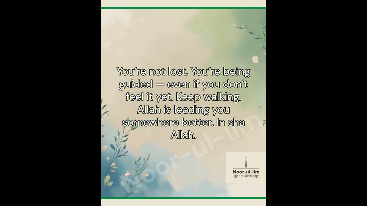 Islamic Reminder :  Episode 20: You&rsquo;re not lost. You&rsquo;re being guided