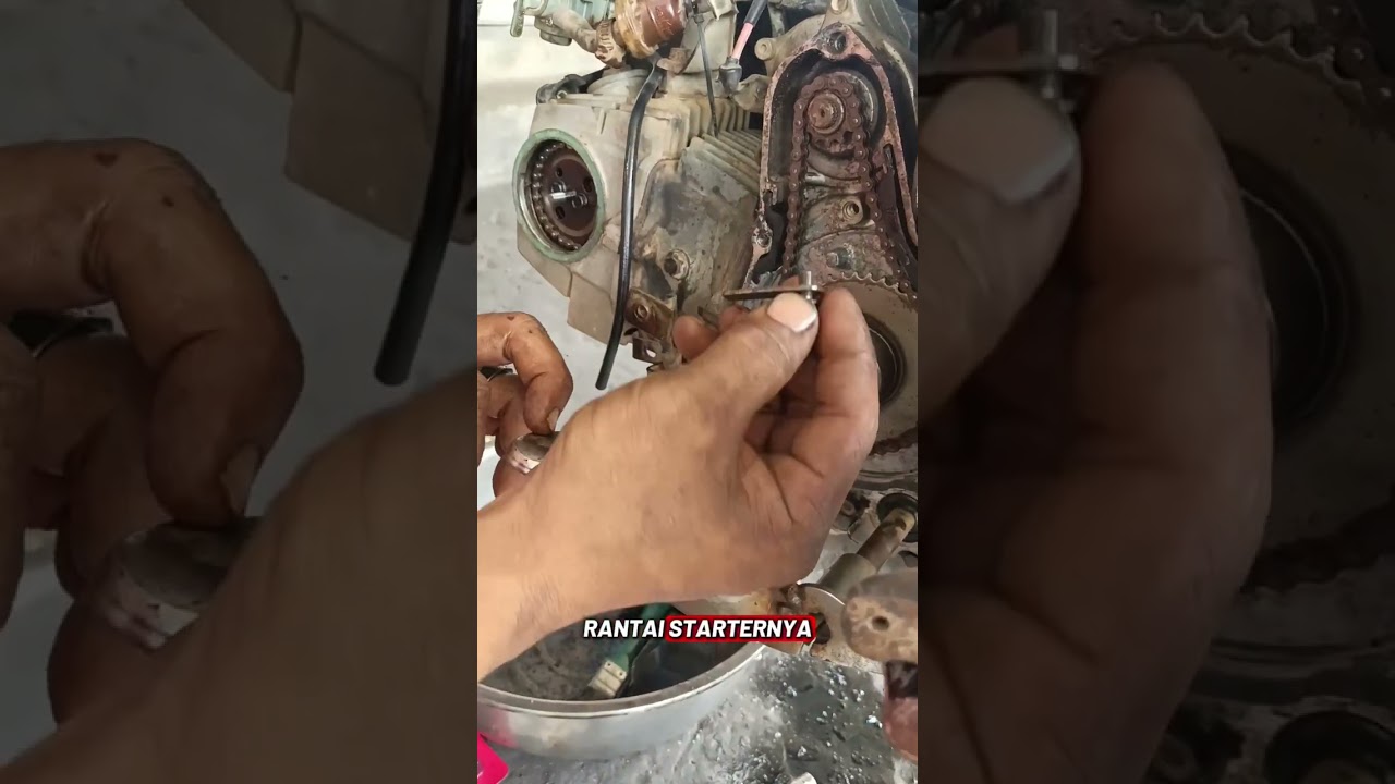 Cara pemasangan rantai kit atau rantai keteng Honda GN5,SupraX,Supra