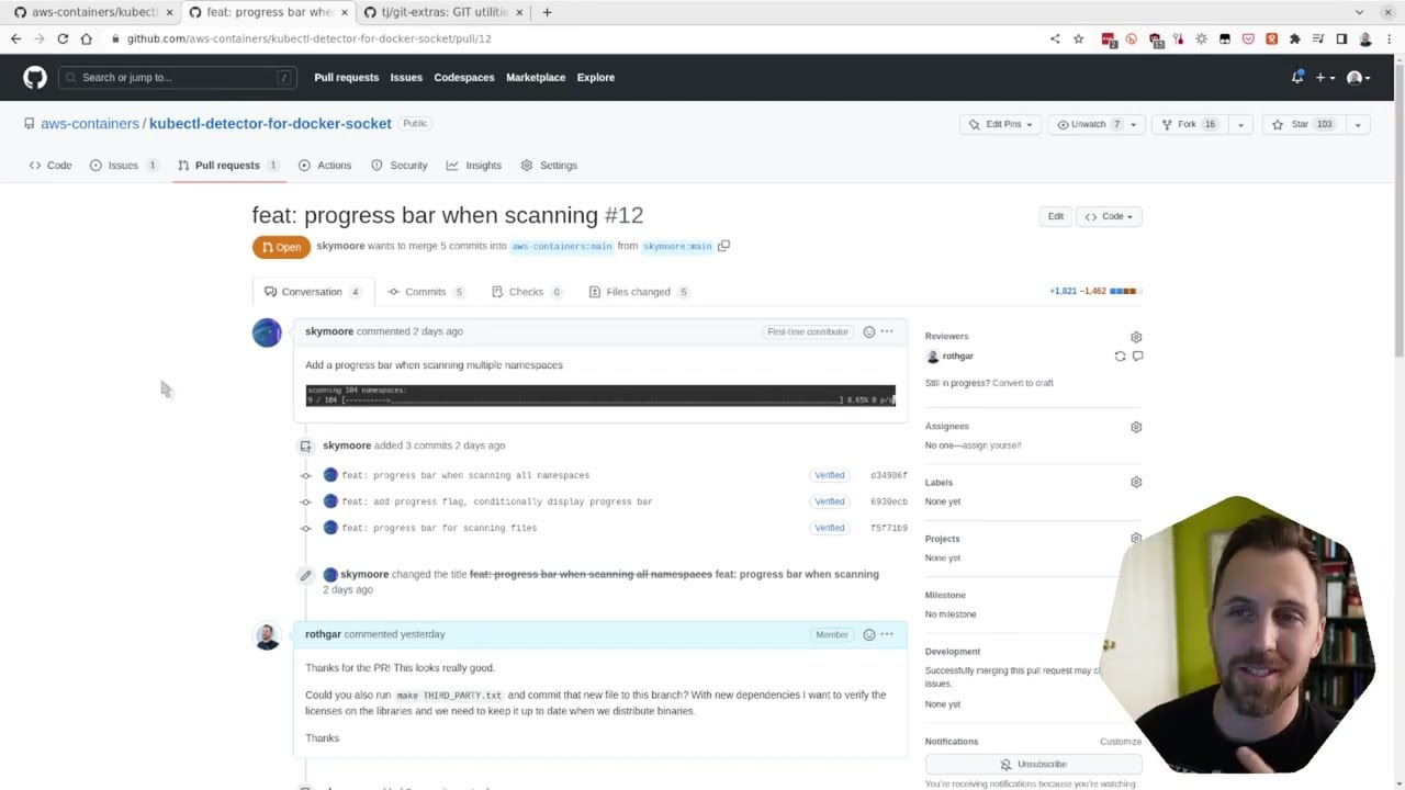 Мой рабочий процесс проверки запросов на слияние в GitHub