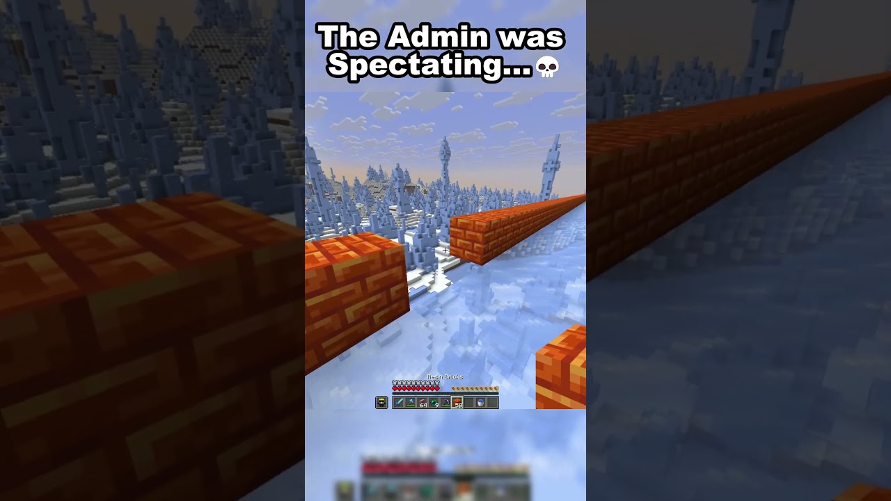 The Admin was Spectating...💀 #minecraft #shorts #minecraftshorts