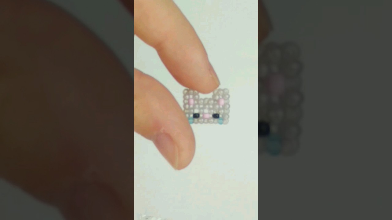 DIY beaded crying cat #beaded #shorts#beads #biser