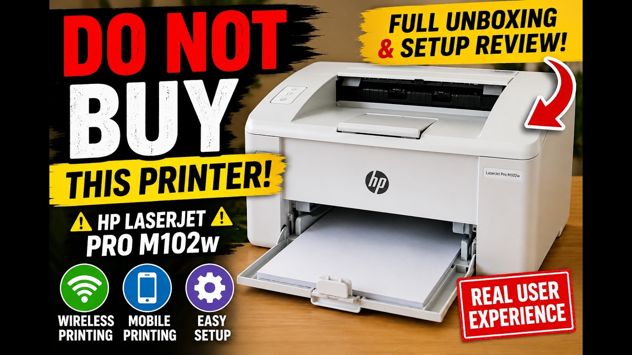 DO NOT BUY This Printer ⚠️ HP LaserJet Pro M102w (Full Unboxing & Setup Review)