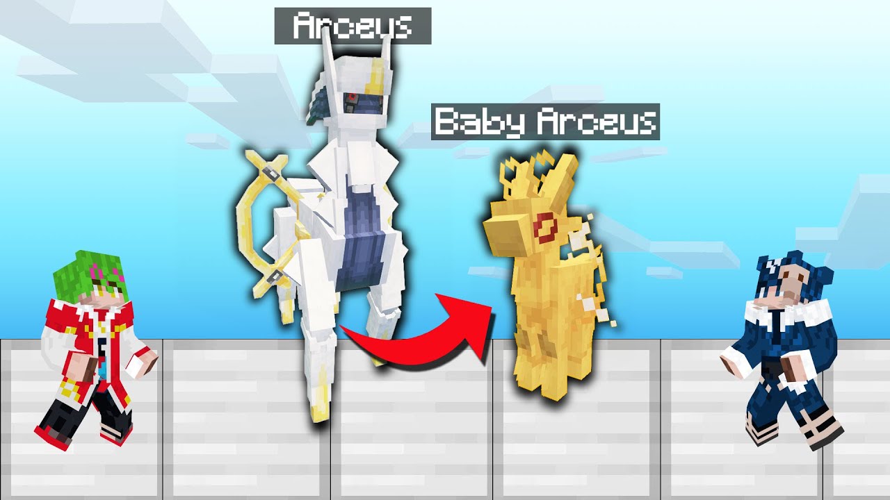 KITA BERTARUNG MENGGUNAKAN BABY FORM LEGENDARY POKEMON!- Minecraft Cobblemon