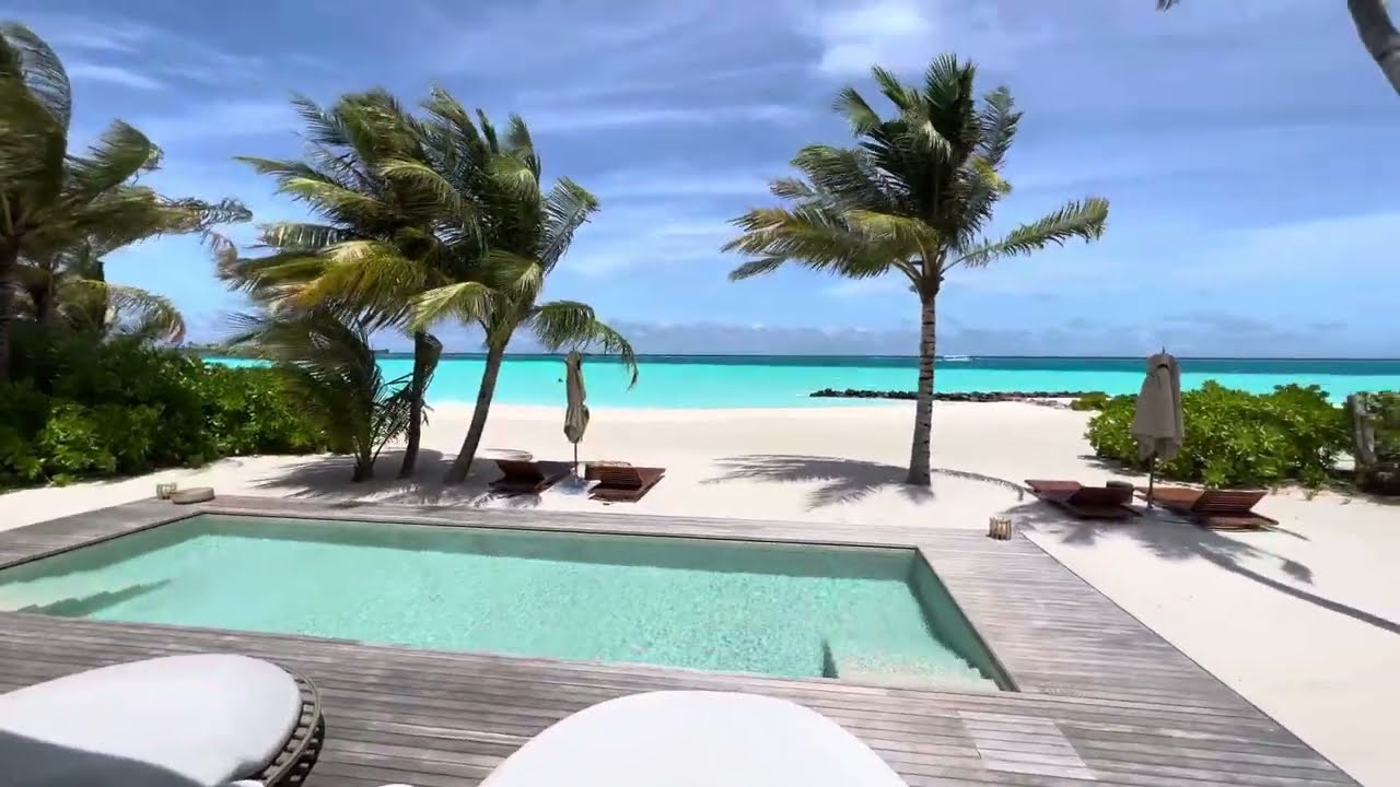 Le Ritz-Carlton Maldives, Îles Fari | Deux chambres coucher de soleil 🌅 plage 🏖️ piscine 🏊‍♂️ villa.