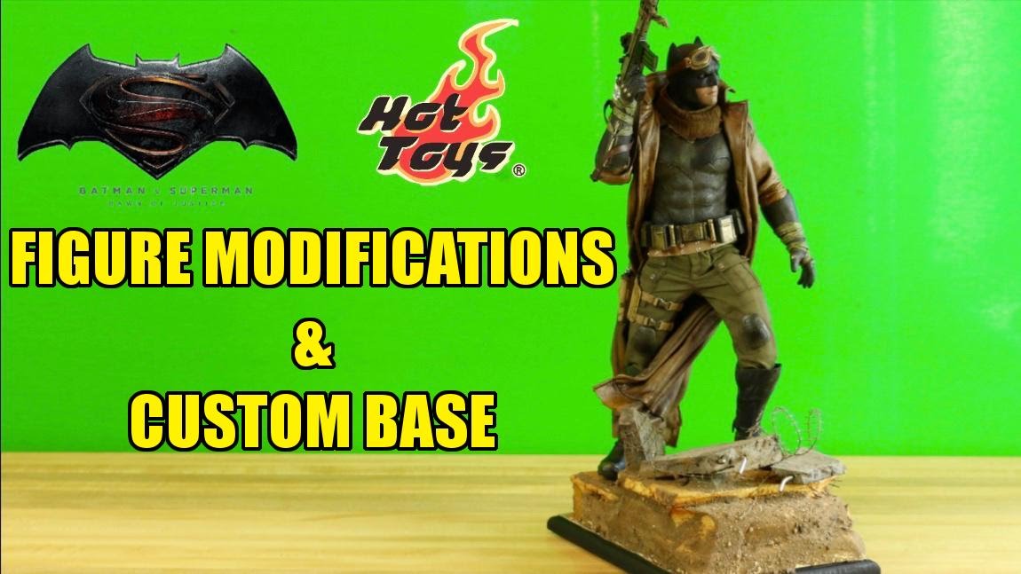 Hot Toys 1/6 Knightmare Batman Modifications & Custom Themed Base- Custom Collectables!