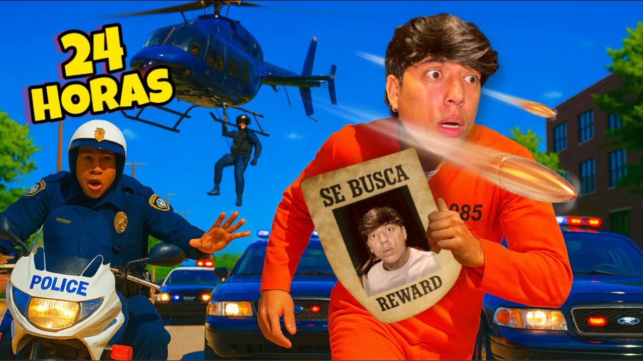 24 HORAS ESCAPANDO DE LA POLICIA