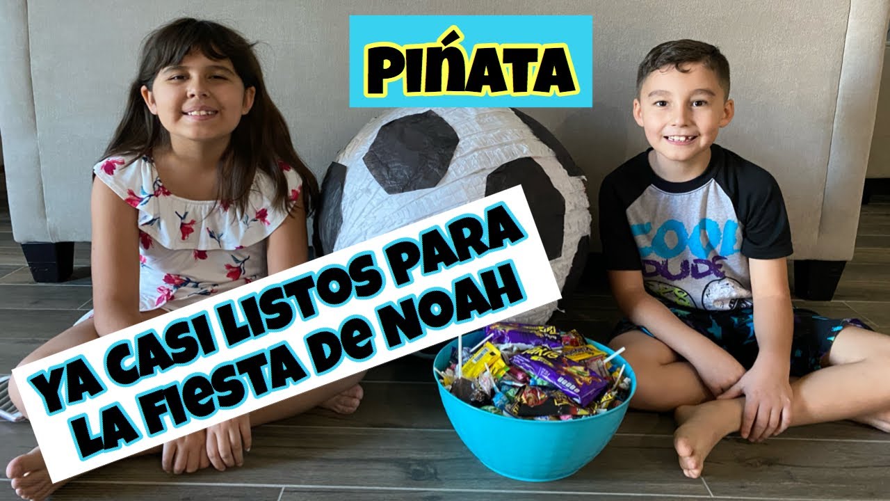 PIÑATA GIGANTE DE FUTBOL ⚽️ PREPARANDO TODO EL DIA DE LA FIESTA DE NOAH 🟢