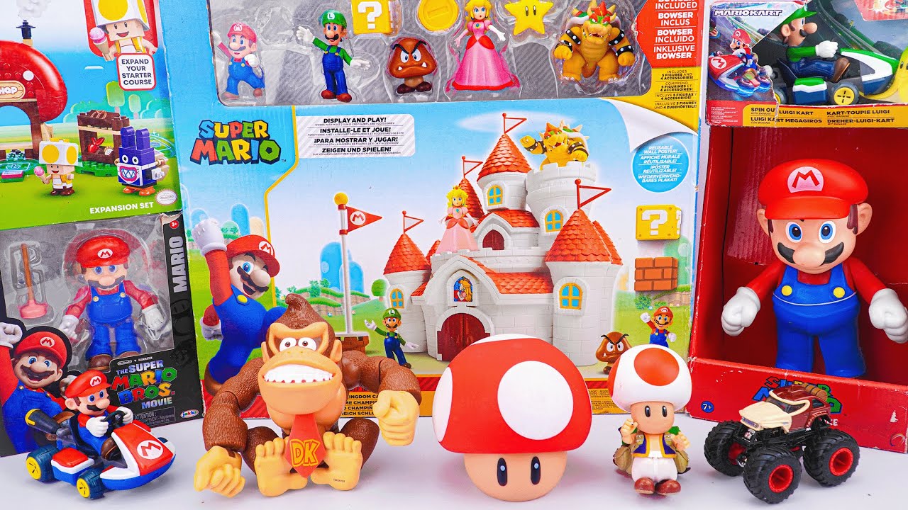 Super Mario Toys Unboxing Review 🏰 Super Mario Deluxe Mushroom Kingdom Castle Playset