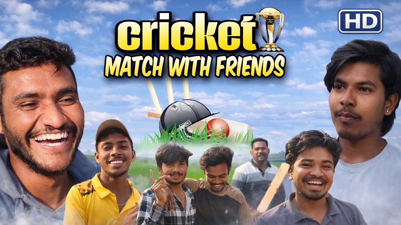 Playing cricket with best friends || A cricket match with close friends ||  A bet of 5000