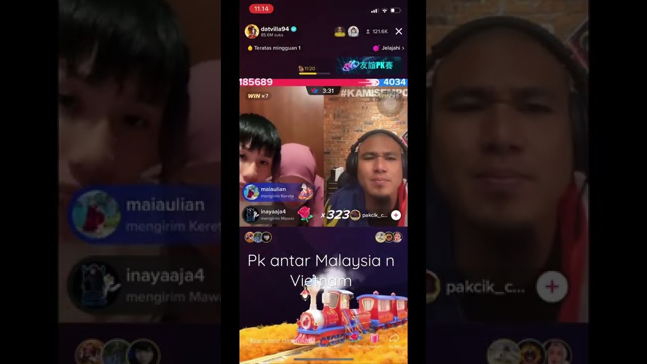 Pk TikTok Vietnam dan malaysia#datvilla  #tiktok
