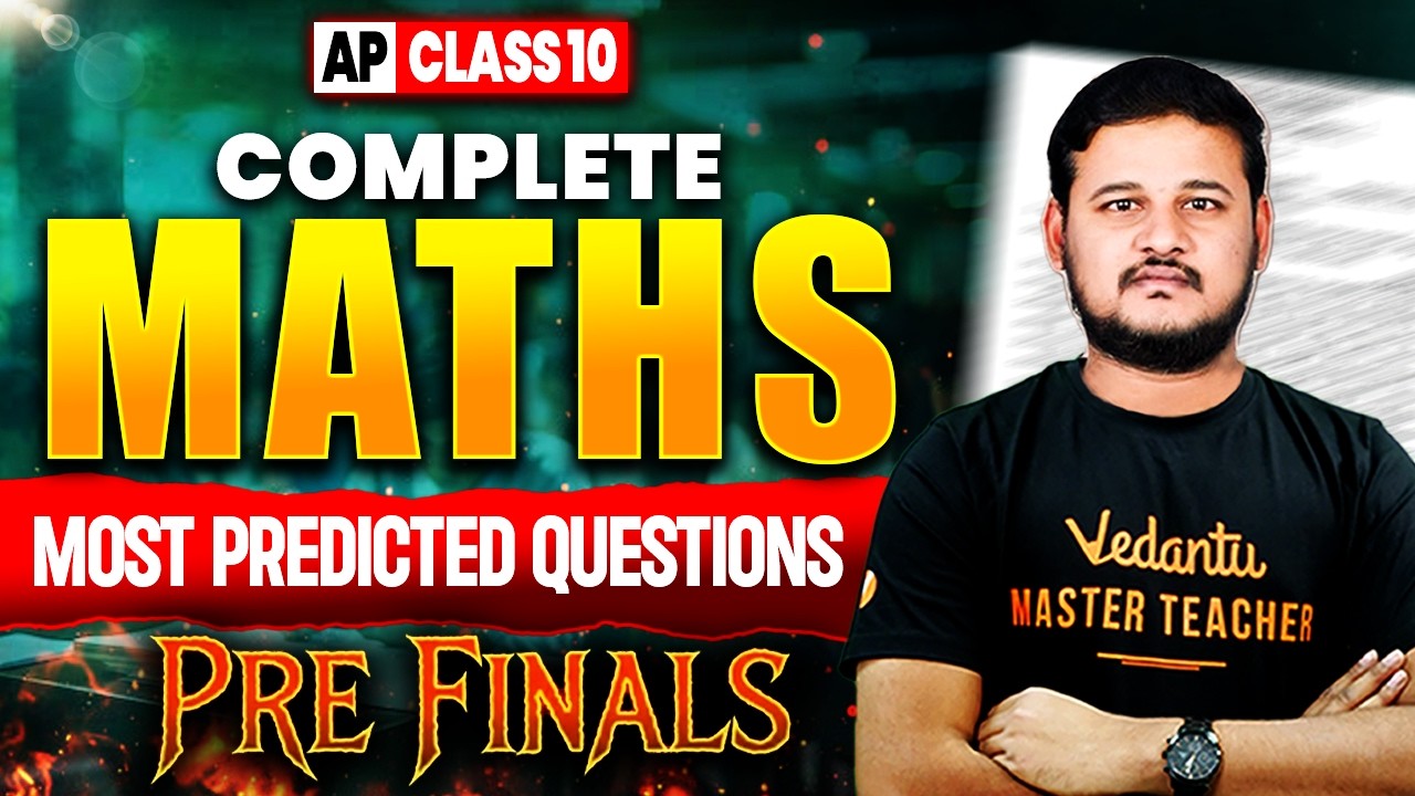 Maths  Last Minute Revision🔥 | Pre Finals 2026 | AP Class 10 SSC | Krishna Sir