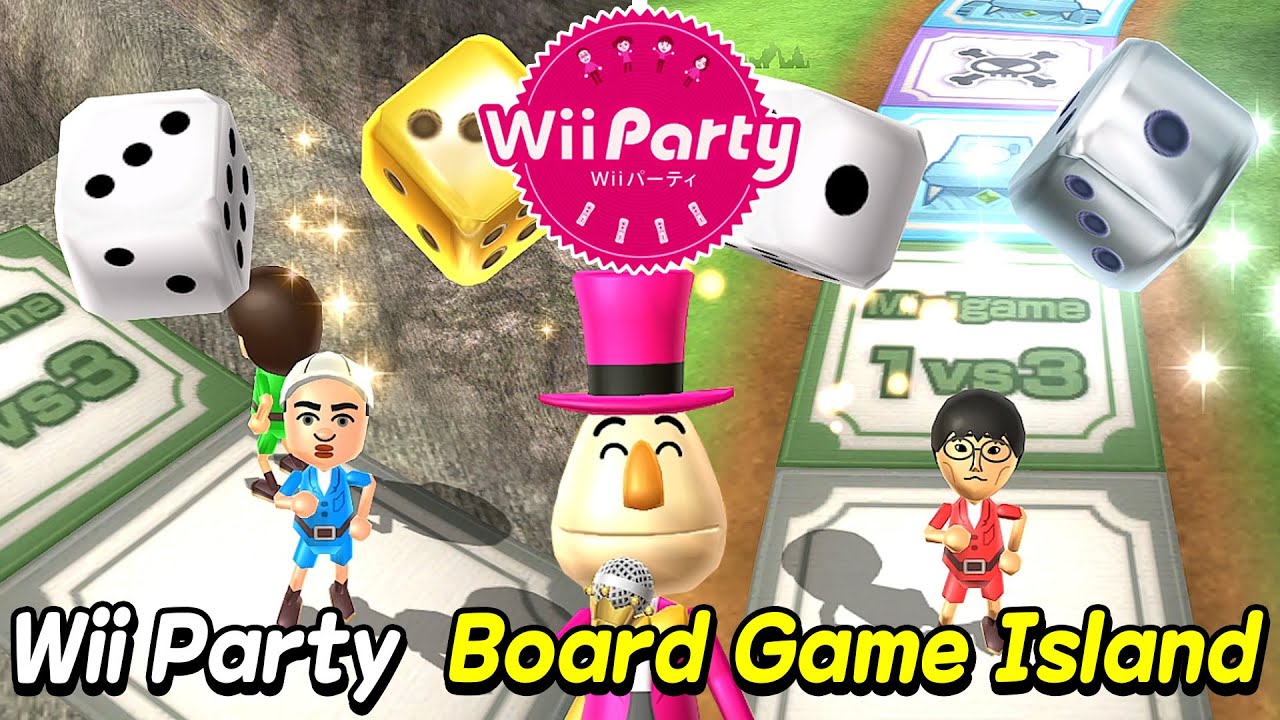 Wii Party Board Game Island gameplay (Advanced com) David Vs Ren Vs Hiromi Vs Fritz AlexgamingTV