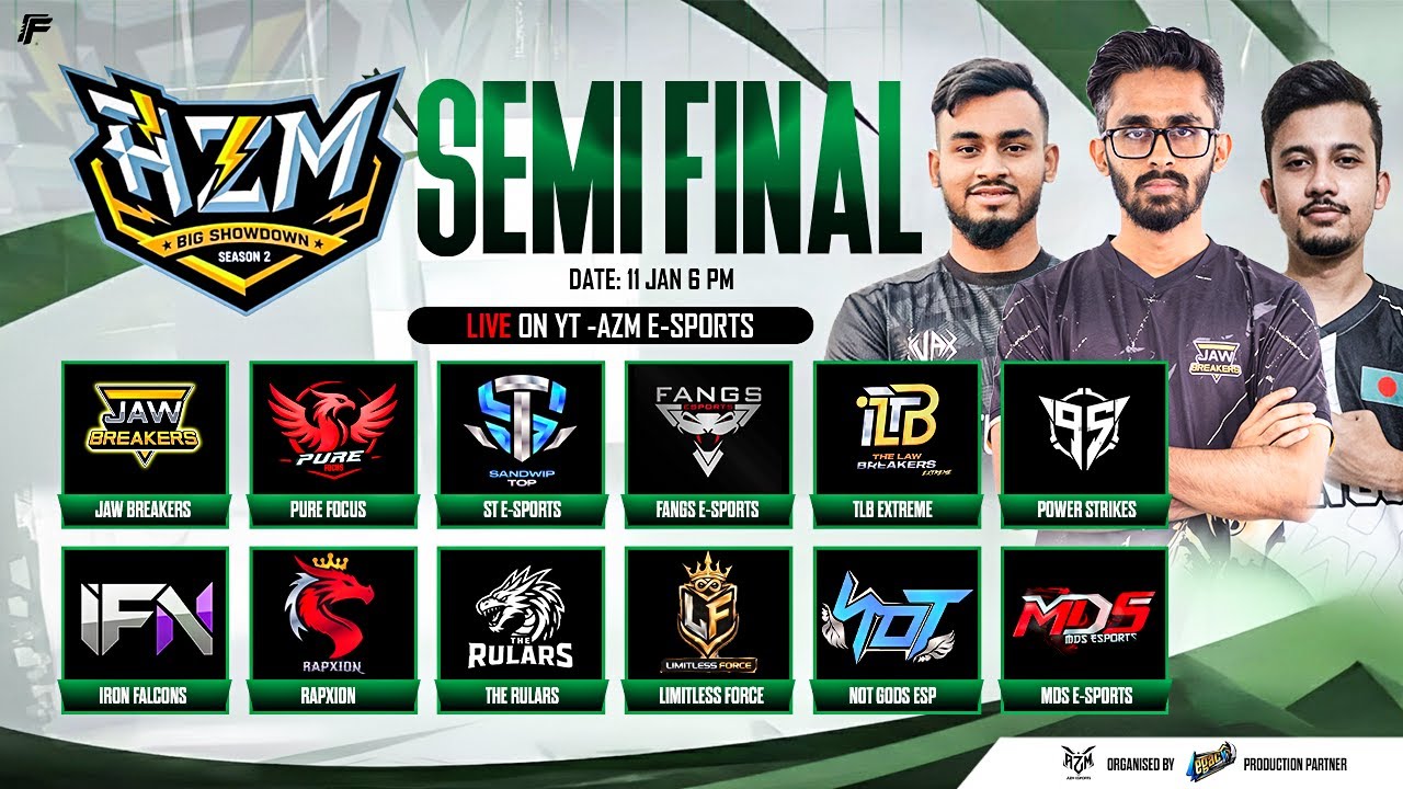 [🔴LIVE] SEMI FINAL| AZM BIG SHOWDOWN SEASON 2 | MANAGEMENT BY- AZM E-SPORTS