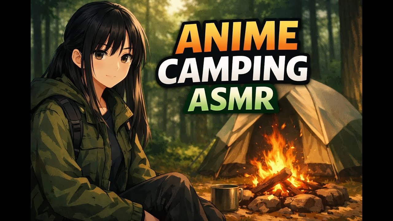 Anime Camping ASMR 🌲 Calm Forest Survival (No Talking)