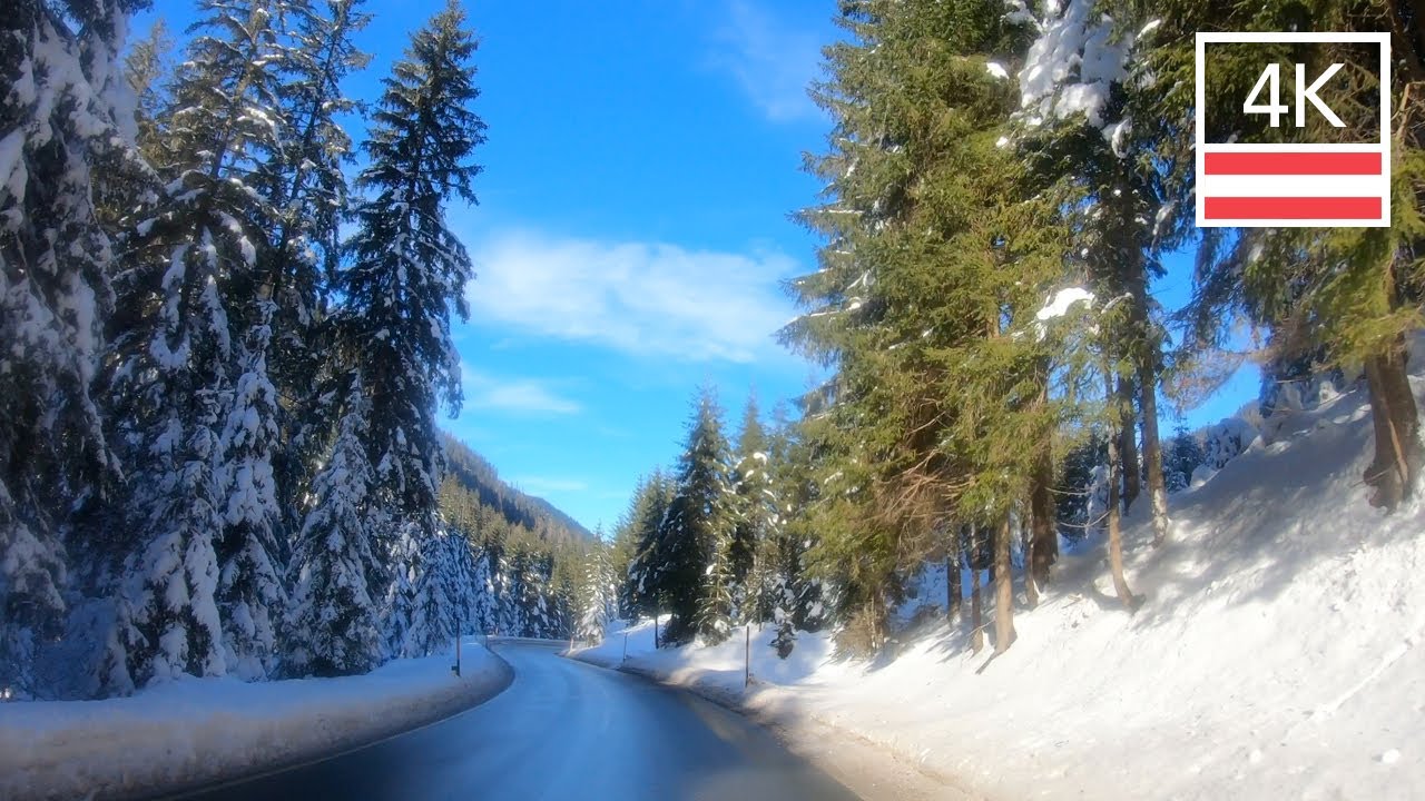 SUNNY WINTER DRIVE IN AUSTRIA 🇦🇹 Snow Drive in the Alps Salzburgerland