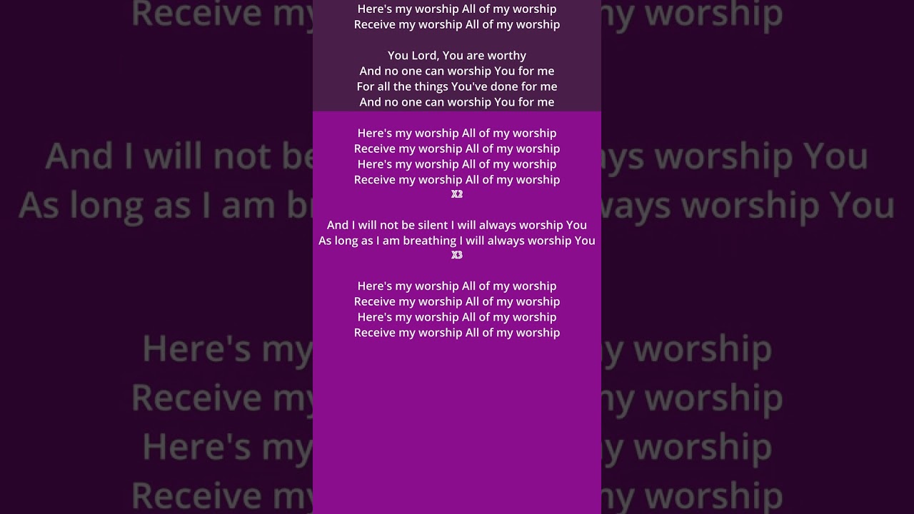 My Worship - SOPRA