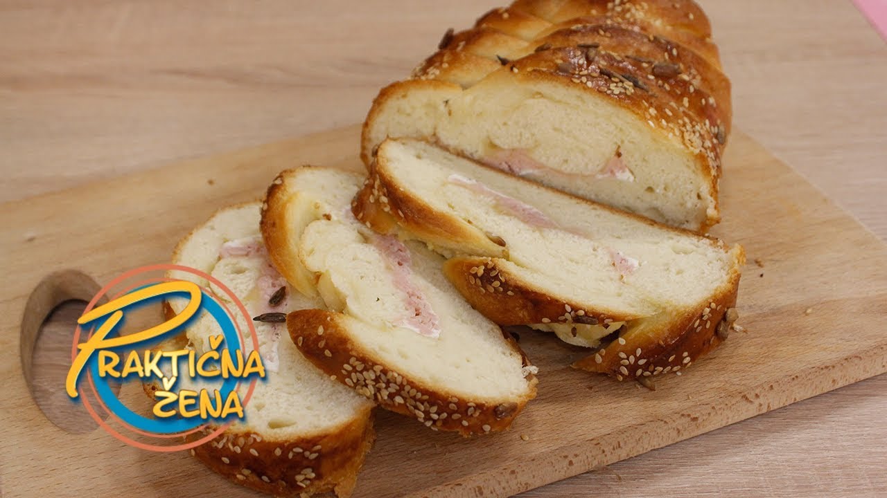 Praktična žena - Pletenica punjena sirom i šunkom