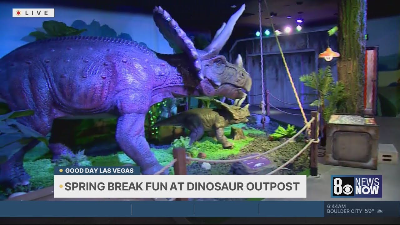 Отпразднуйте весенние каникулы в стиле юрского периода в парке развлечений Dinosaur Outpost в Лас...