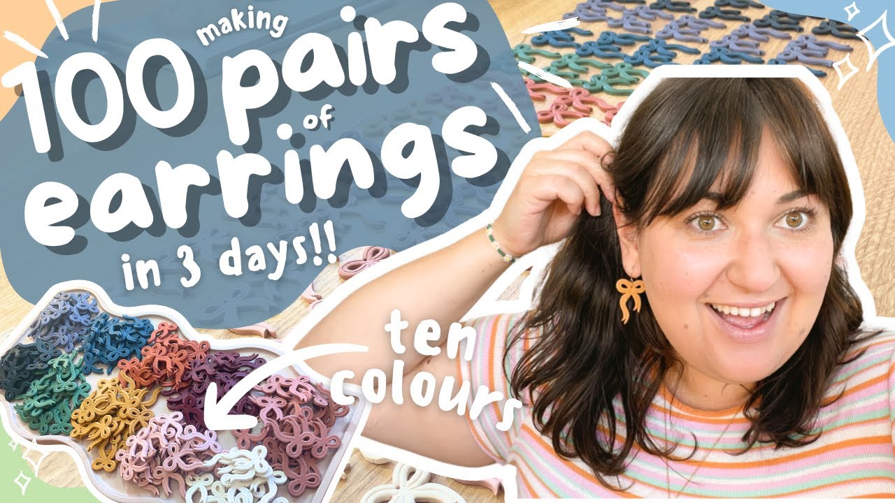 ✨Making Polymer Clay Bows✨Small Business Owner Diaries, Make Earrings With Me + an  Honest Chat