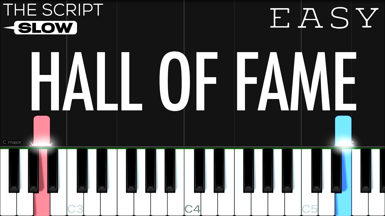 The Script - Hall Of Fame | SLOW EASY Piano Tutorial