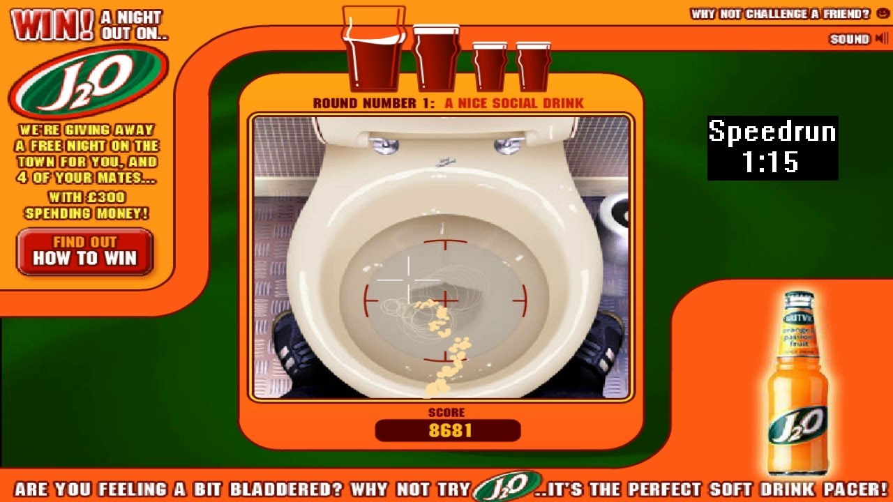 J2o Toilet Game (Speedrun) 1:15
