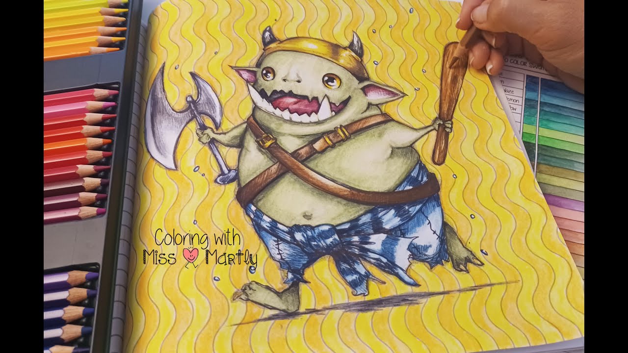 Cute & Creepy by Camilla d'errico | Colouring tutorial with Polychromos Albrecht Dürer watercolour