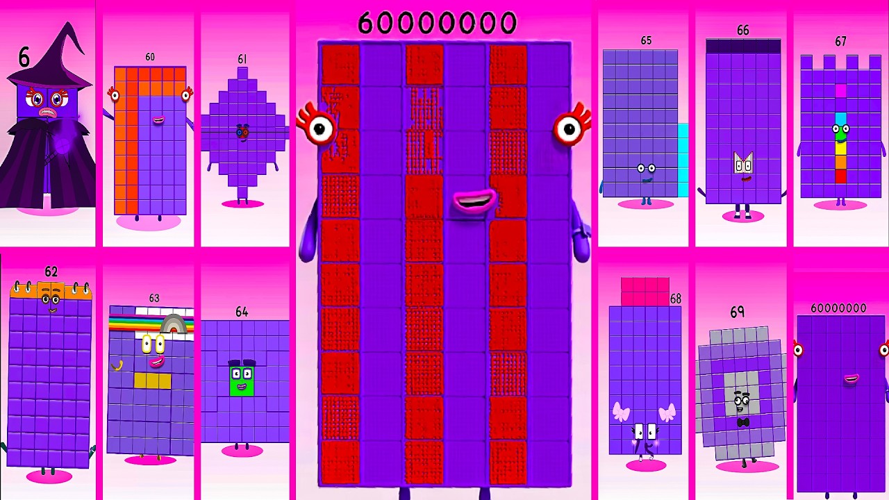 Compilation Of All The 6s In Numberbooks | 06 - 60 000 000 Numberbooks