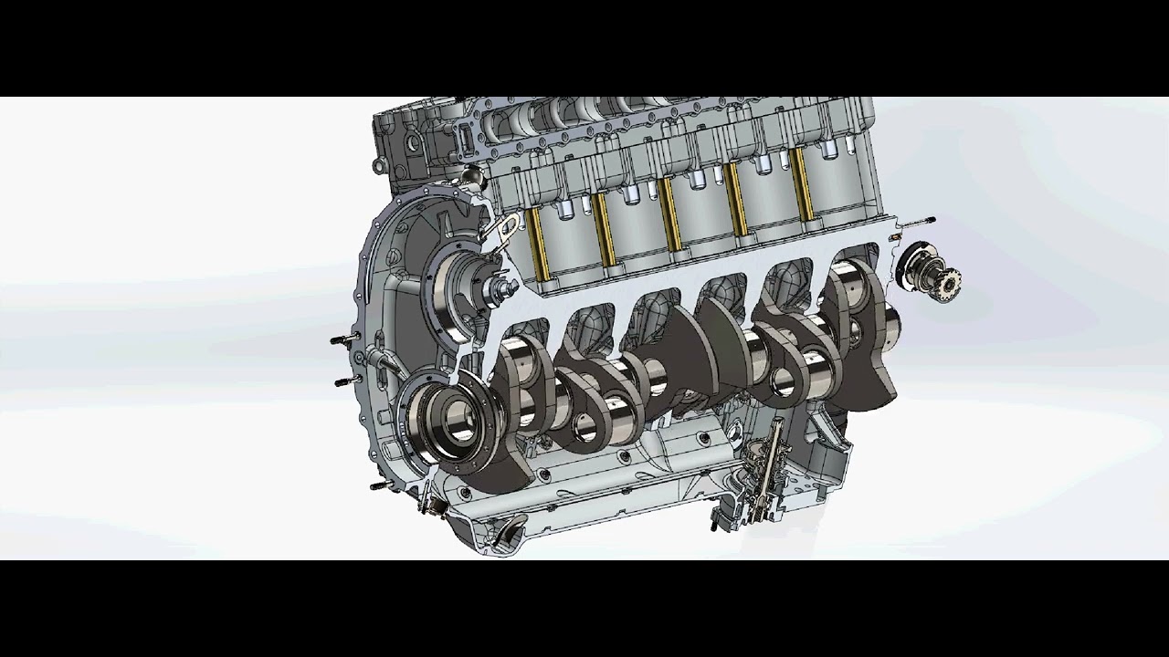 Packard V-1650-7 Merlin crankshaft installed